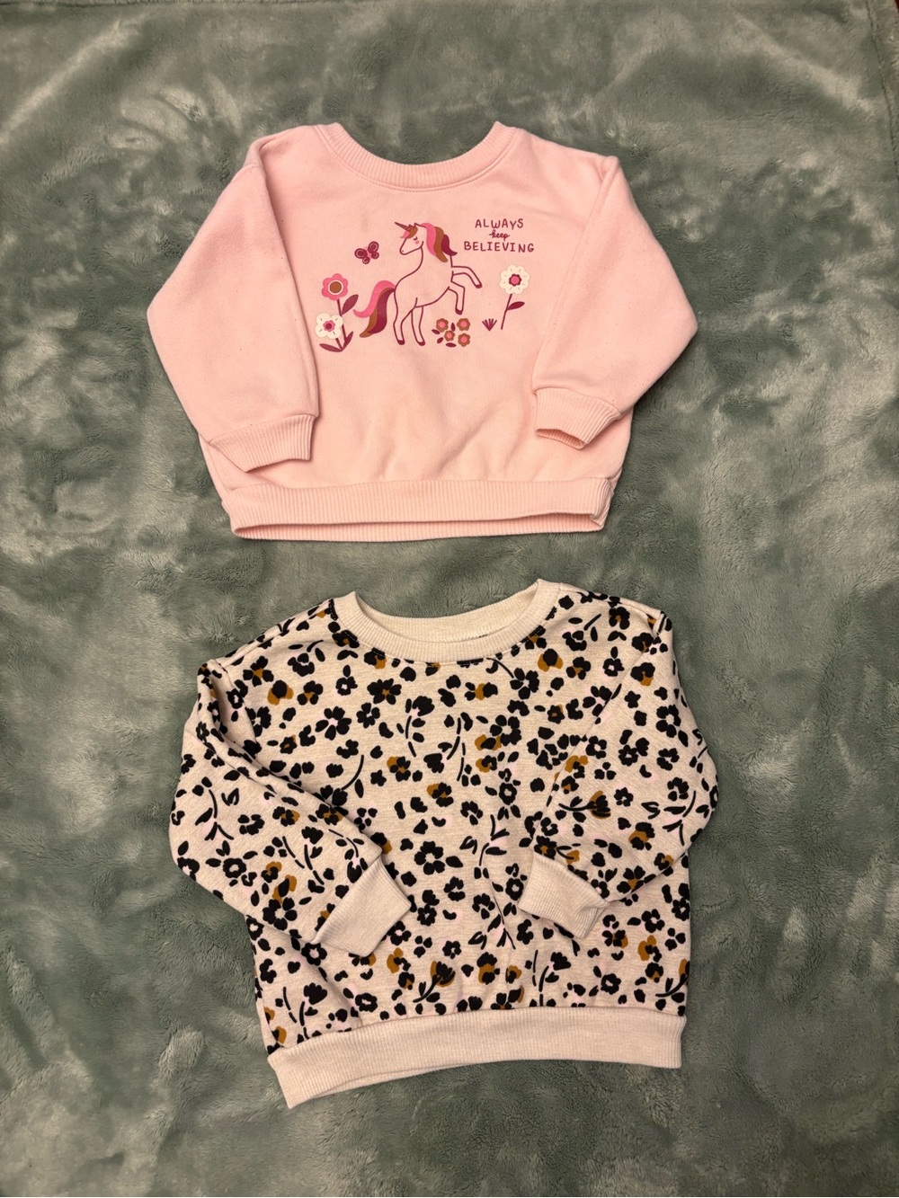 Garanimals Baby Girls Sweatshirt Bundle Unicorn & Floral 6–9M / 12M